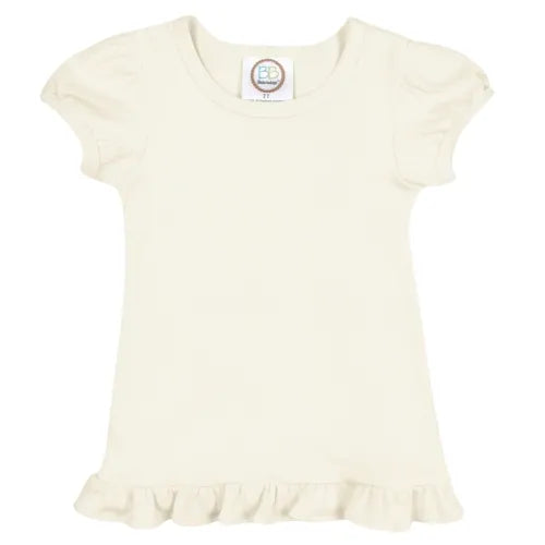 GIRLS SHORT SLEEVE RUFFLE TEE