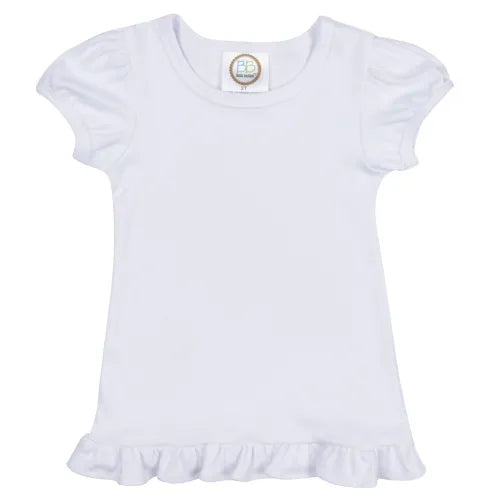 GIRLS SHORT SLEEVE RUFFLE TEE
