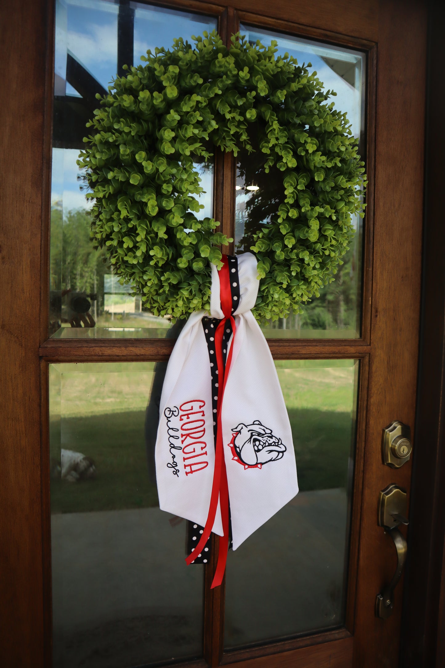 GEORGIA BULLDOG WREATH SASH