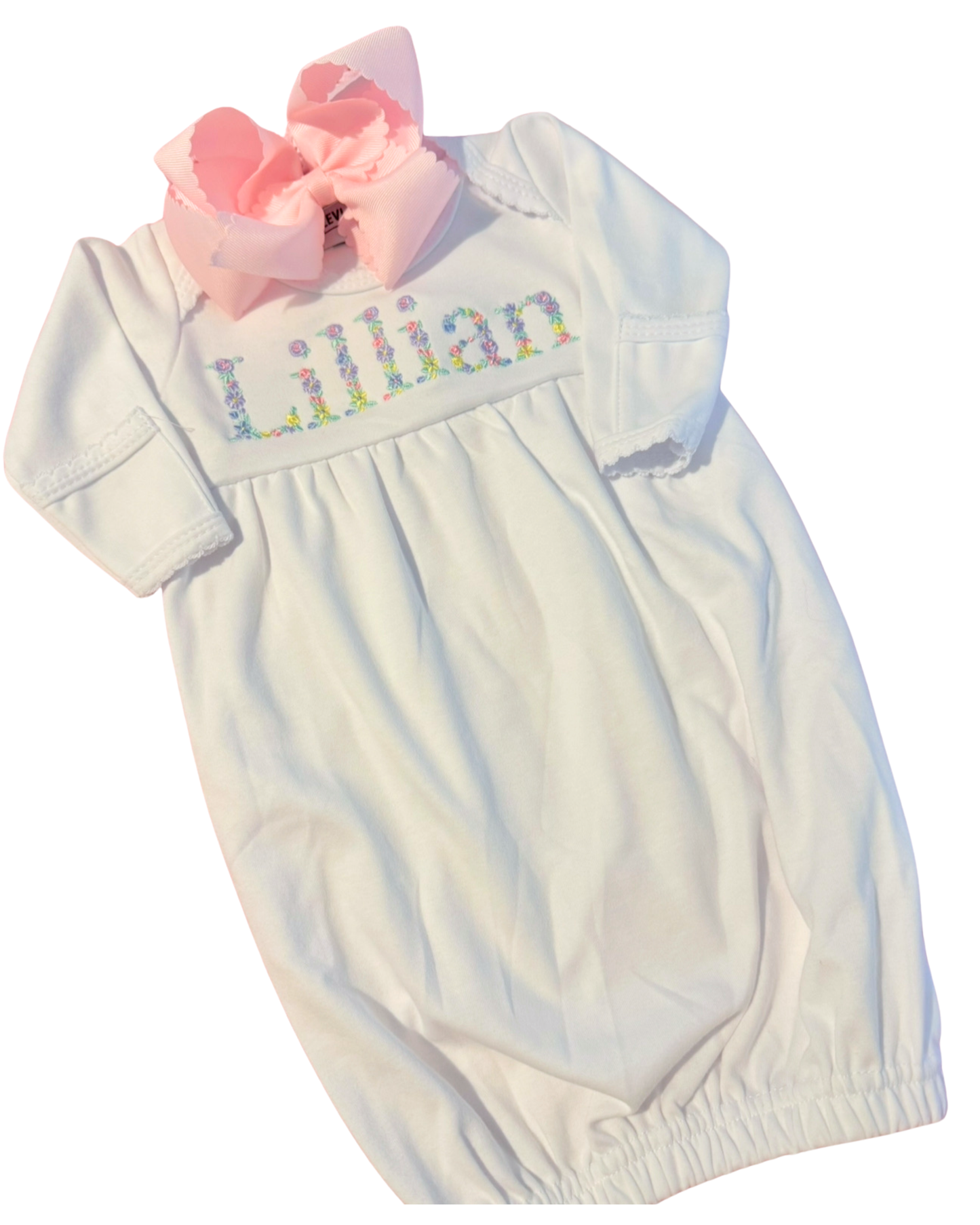 FLORAL BABY GOWN